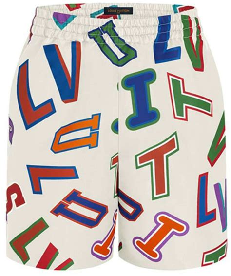 Louis Vuitton x NBA Basketball Letters Shorts Beige 